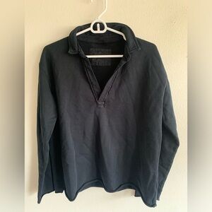 Frank & Eileen Patrick Cotton Henley Long sleeve sweatshirt top Size M Lab510TF